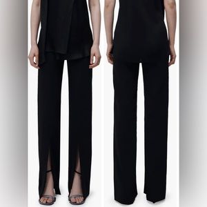 Jonathan Simkhai Split Front Black Trousers